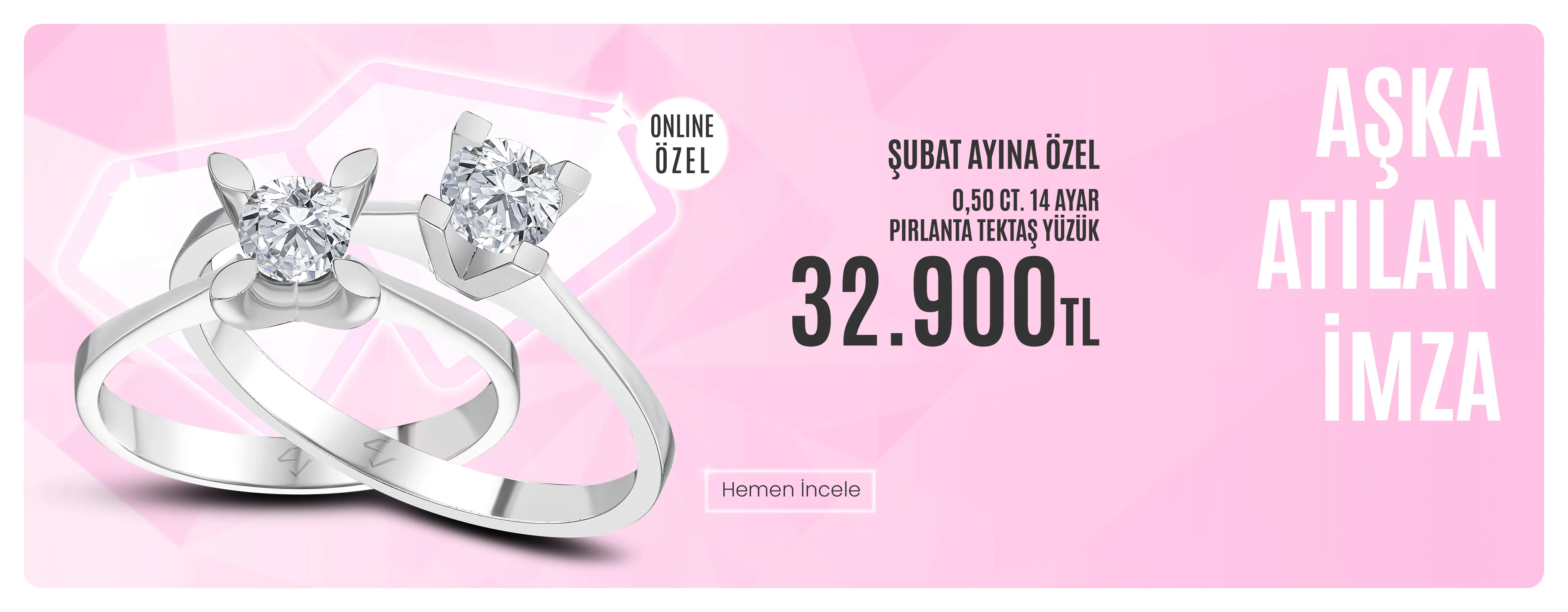 Sina Pırlanta 0,50 Karat Tektaş Pırlanta Yüzük Kampanyası