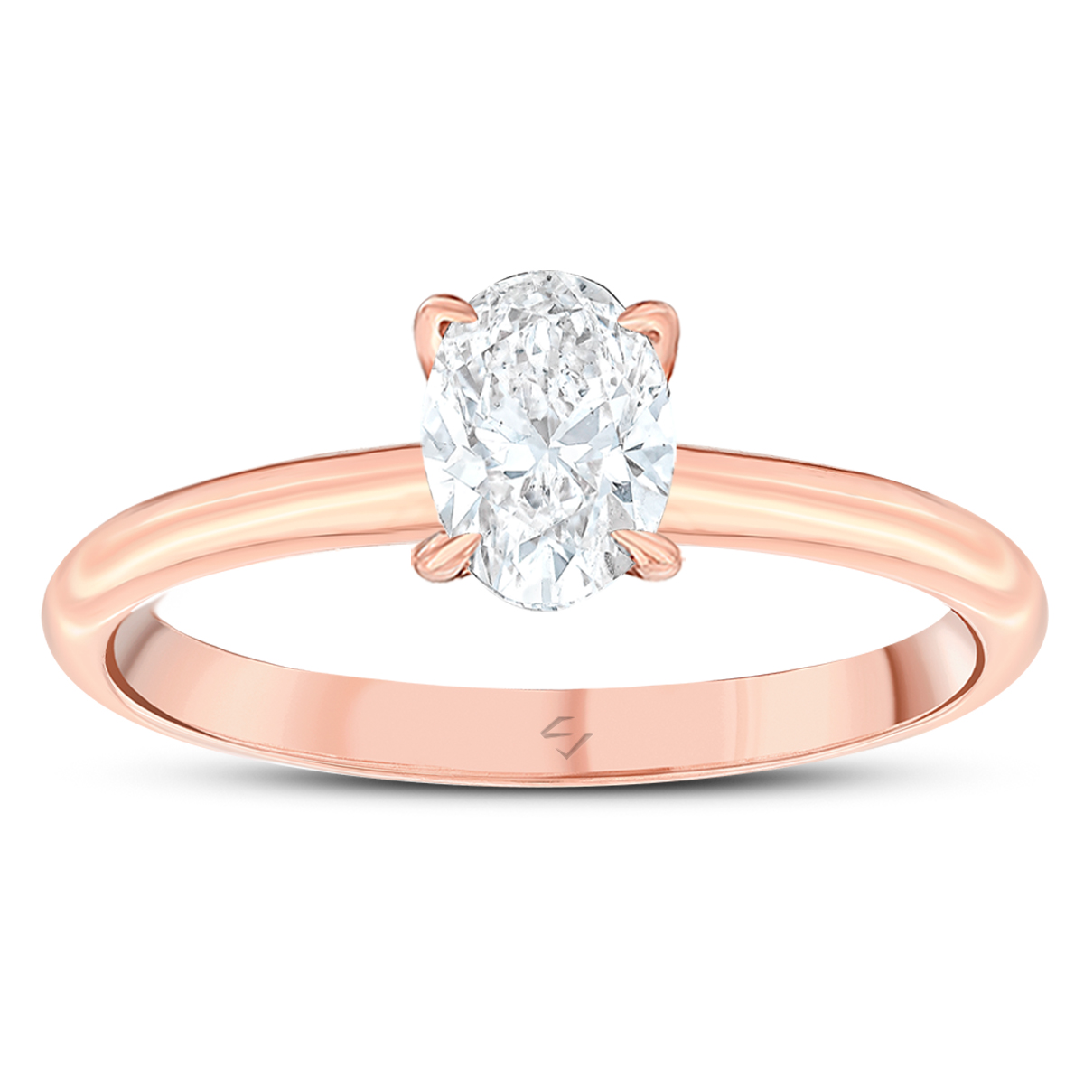 0,70 Karat Online Özel Oval Pırlanta Tektaş Yüzük