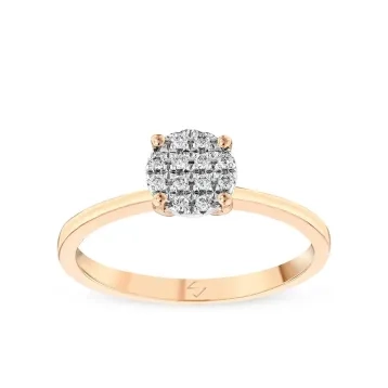 0,08 Karat Pırlantalı Trend Yüzük