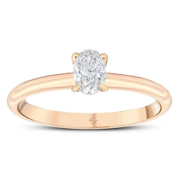 Online Özel 0,30 Karat Oval Pırlanta Tektaş Yüzük