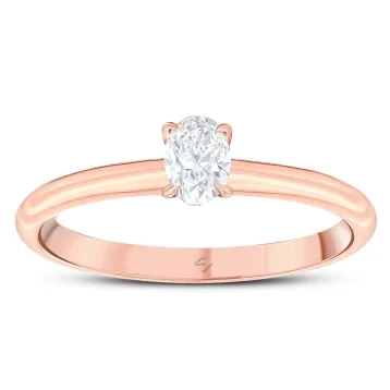 Online Özel 0,30 Karat Oval Pırlanta Tektaş Yüzük