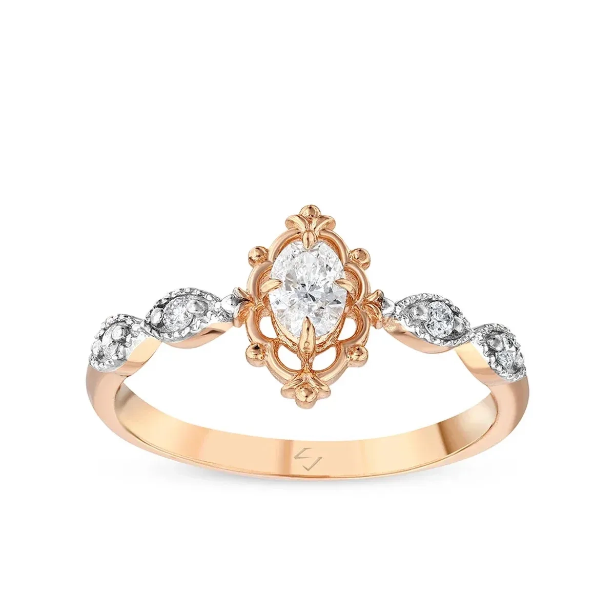 0,32 Karat Pırlantalı Trend Yüzük
