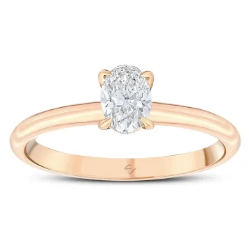 0,50 Karat Online Özel Oval Tektaş Pırlanta Yüzük