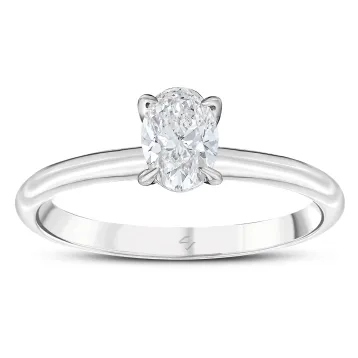 0,70 Karat Online Özel Oval Tektaş Pırlanta Yüzük