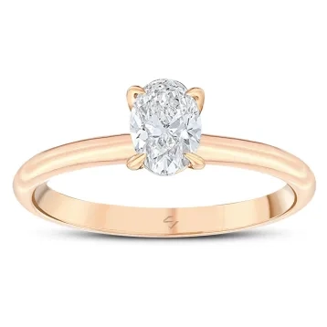 0,70 Karat Online Özel Oval Pırlanta Tektaş Yüzük