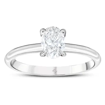 0,70 Karat Online Özel Oval Tektaş Pırlanta Yüzük