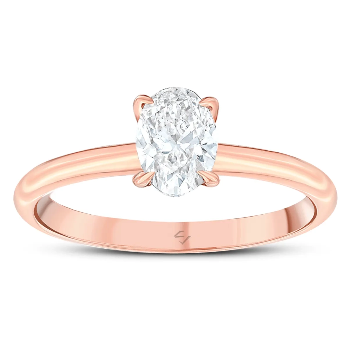 0,70 Karat Online Özel Oval Pırlanta Tektaş Yüzük