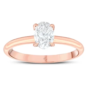 0,70 Karat Online Özel Oval Pırlanta Tektaş Yüzük