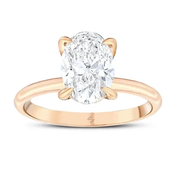 Online Özel 1 Karat Oval Pırlanta Tektaş Yüzük