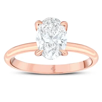 Online Özel 1 Karat Oval Pırlanta Tektaş Yüzük