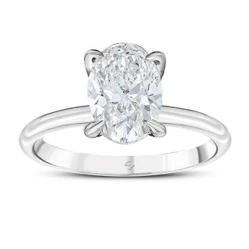 Online Özel 1 Karat Oval Tektaş Pırlanta Yüzük