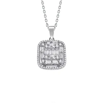 1,88 Karat Pırlantalı Baget Kolye