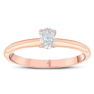 Online Özel 0,30 Karat Oval Pırlanta Tektaş Yüzük