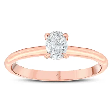 0,50 Karat Online Özel Oval Tektaş Pırlanta Yüzük