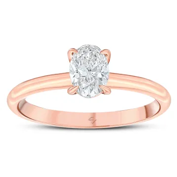 0,70 Karat Online Özel Oval Pırlanta Tektaş Yüzük