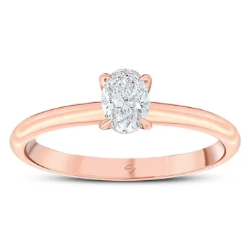 Online Özel 0,60 Karat Oval Pırlanta Tektaş Yüzük