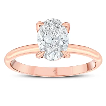 Online Özel 1 Karat Oval Pırlanta Tektaş Yüzük