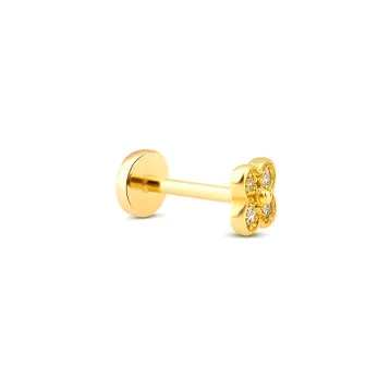 0,04 Karat Pırlantalı Piercing