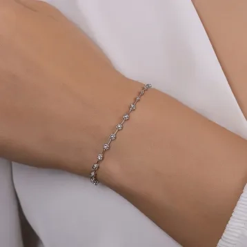 0,09 Karat Su Yolu Pırlanta Bileklik