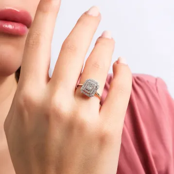 0,25 Karat Pırlanta Baget Yüzük