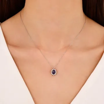 0,75 Karat Anneler Günü Özel Pırlantalı Kolye