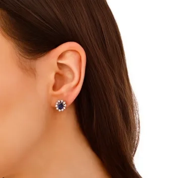 1,36 Karat Anneler Günü Özel Pırlantalı Küpe