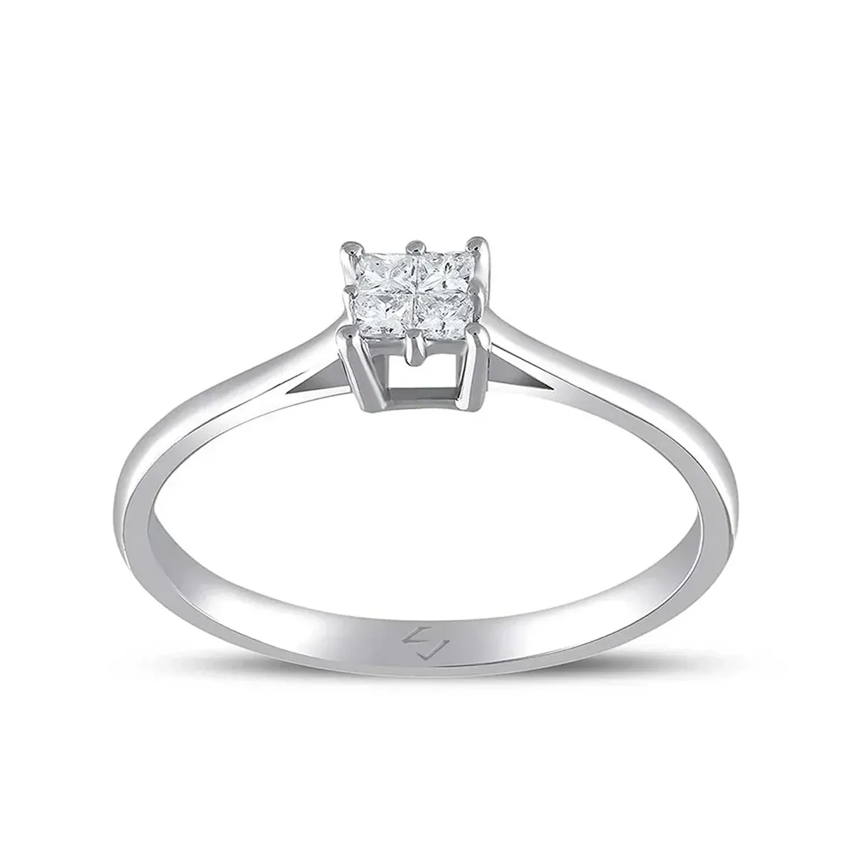 Sevgiliye Özel Princess Series Pırlanta Evlilik Teklifi Yüzüğü