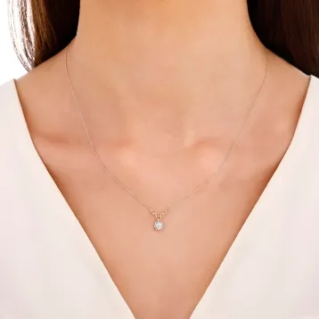 0,10 Karat Pırlanta Trend Tasarım Kolye
