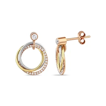 0,35 Karat Pırlanta Trend Küpe