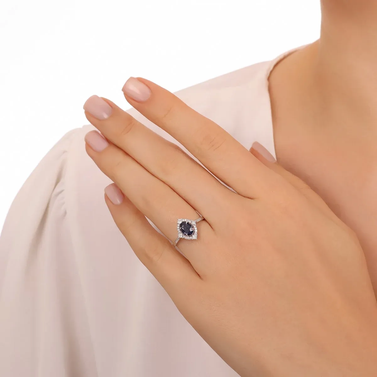 0,99 Karat Pırlantalı Renkli Taşlı Yüzük