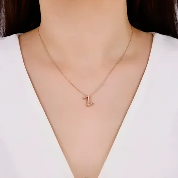 0,05 Karat Pırlanta Z harf Kolye