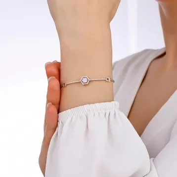 0,33 Karat Pırlanta Baget Bileklik