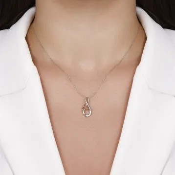 0,04 Karat Pırlanta Sonsuzluk Kolye