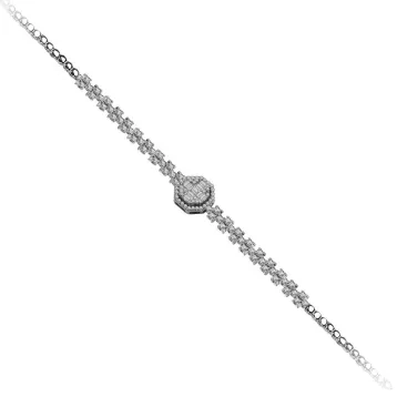 1,28 Karat Pırlantalı Baget Bileklik 