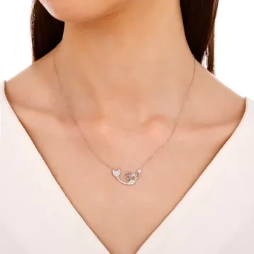 0,25 Karat Pırlanta Trend Tasarım Kolye