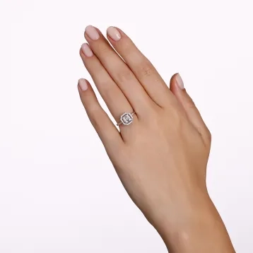 0,44 Karat Pırlanta Baget Yüzük