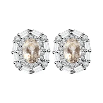 3,38 Karat Renkli Taşlı Pırlantalı Küpe