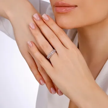 0,43 Karat Pırlanta Baget Yüzük