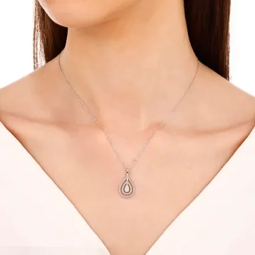 0,06 Karat Pırlanta Trend Tasarım Kolye